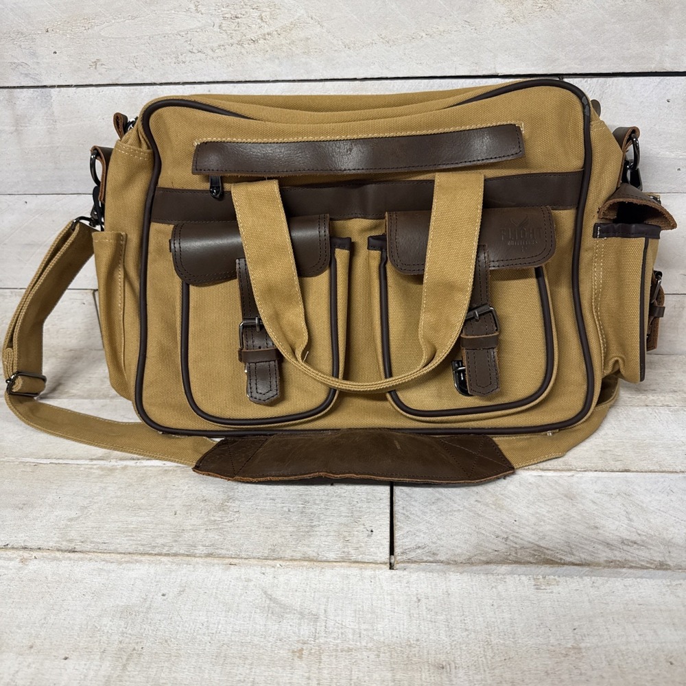 FLIGHT OUTFITTERS Bush Pilot Folio Bag Canvas Bag With Strap Fast Shipping